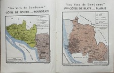 LARMAT L "LES VINS DE BORDEAUX"COTES DE BOURG BOURGEAIS BLAYE BLAYAIS 1949