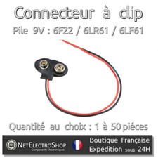 Connecteur Pile 9V, Clipsable