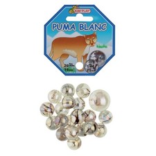[COU500835] KIM'PLAY Sachet de 20 Billes 16mm + 1 calot 25mm PUMA BLANC