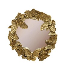 Miroir papillons dorés