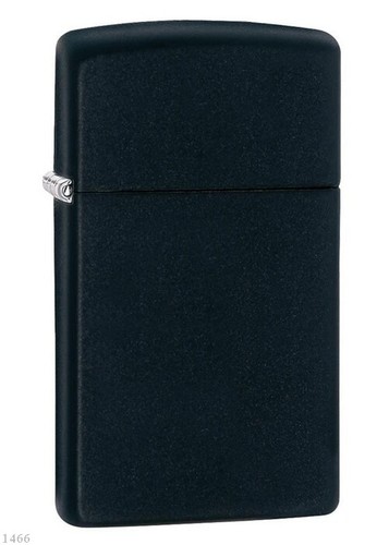 Zippo black matte slim - black,