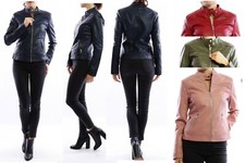 Veste Femme Simili Cuir Damenjacken Blouson Gilet Neuf S M L XL 36 38 40 42