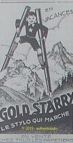 Publicite gold starry stylo - publicite, le