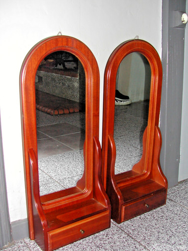 Paire consoles merisier - de, en