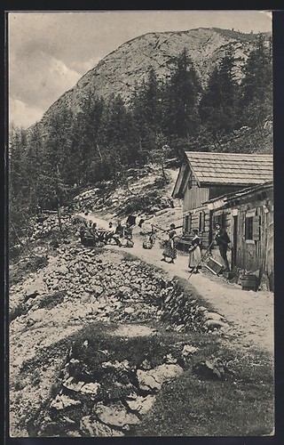 Carte postale cabane jardin - postale, de