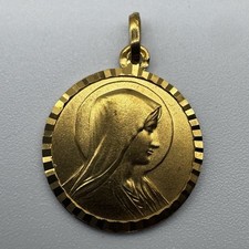 Medaille religieuse  " Sainte Vierge " - Plaqué Or