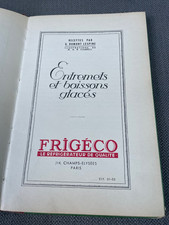 Livre recettes cuisine Entremets et boissons glacés Pub FRIGECO glaces