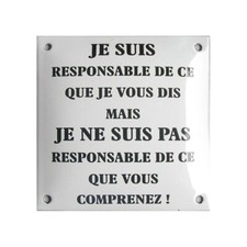 Plaque émaillée humoristique