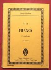 Cesar Franck Symphonie Ré Mineur Partition Orchestre Eulenburg