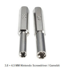 2 Embouts Tournevis 3.8 + 4.5