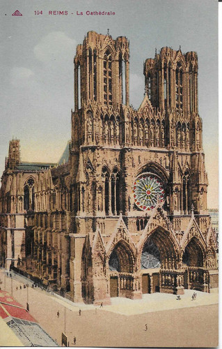Cpa reims la cathédrale - cpa,