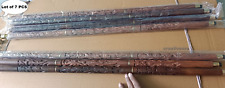 Lot De 7 Canes En Bois Antiques Solidaires De Designer Vintage