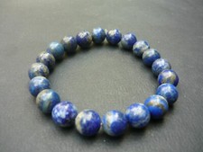 Bracelet perles 10mm Lapis