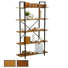 Étagère de rangement en MDF et métal, 5 tablettes