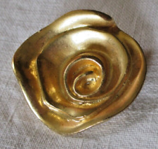 Broche de collection KERASTASE PARIS superbe fleur couleur or bijou vintage 3011