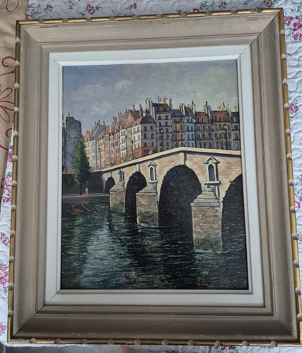 Huile sur panneau pont - huile, "pont