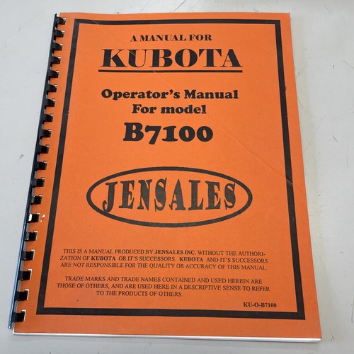 Kubota tractor b7100 - kubota,