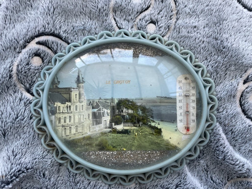Cadre ancien verre - , bombé