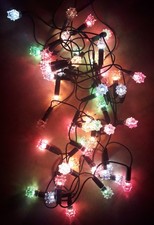 Guirlande Électrique Lumineuse Noël Ancienne 50 Lampes couleur non clignotante H