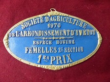 PLAQUE DE CONCOURS AGRICOLE