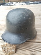 Coque De Casque Allemande Ww2 Repeinte Noir