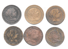 ESPAGNE LOT de 6 pièces 2 1/2