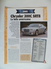 CARTE FICHE AUTO  CHRYSLER 300C SRT8  2005  (505-506)