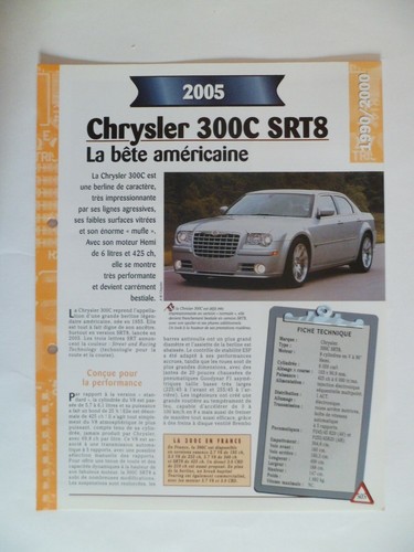 Carte fiche auto chrysler - auto,