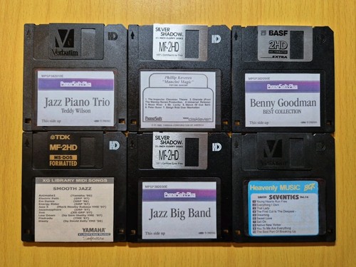 Vintage midi song files floppy - midi,