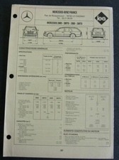 Fiche technique automobile MERCEDES - BENZ 200 D / 200TD / 250 D / 250 TD