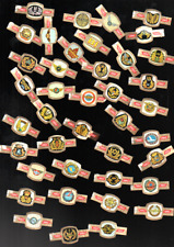 rare gros 1ot bague cigare sigle compagnie aerienne avion blason ancien