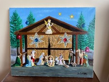 Tableau huile sur toile J.B