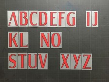 LETTER / LETTRE AC MILAN AWAY FLOCAGE TRANSFERT STILSCREEN ALPHABET 2014-15