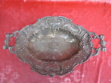 Belle Vieux Coupelle Décorative En Métal, Style Art Nouveau, Relief Décoré, 40cm