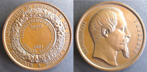 Médaille cuivre napoléon - médaille,