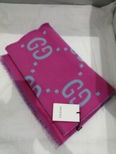 Écharpe jacquard GUCCI GG rose/bleu clair BC