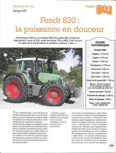 Fendt 820 agricultural - 820,