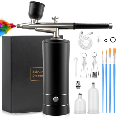 Airbrush kit with compressor - with,