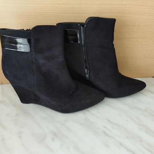 Bottines noire bout - noire, pointu