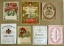 APERITIFS 7 étiquettes anciennes