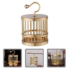 Cage d'oiseau en laiton décor
