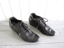 Baskets compensées cuir noir P 40 No Name