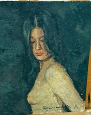 Tableau Ancien Huile Portrait
