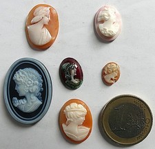 LOT DE 6 CAMEES ANCIENS A