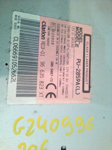 Autoradio origine peugeot - autoradio,