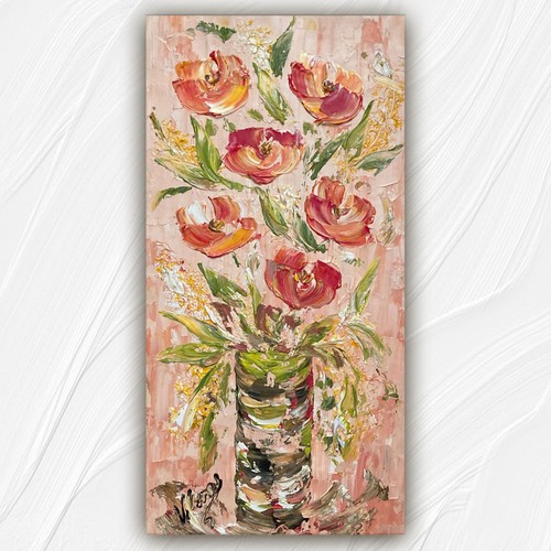 Fleures vase floral rose