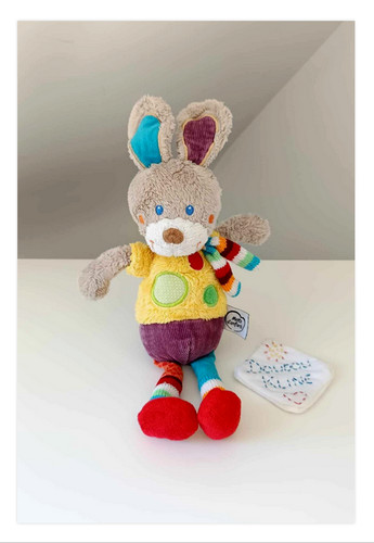 Peluche doudou lapin jaune - peluche/doudou,
