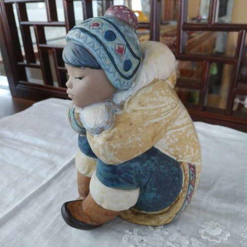 Lladro gres figurine eskimo - gres,