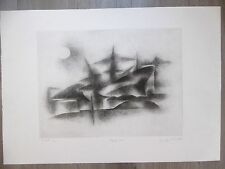 ROUILLY LE CHEVALLIER Marie-Antoinette Gravure originale n° signée Paysage marin