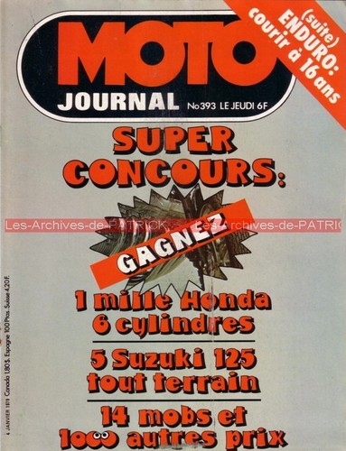 Moto journal 393 test honda - 393,
